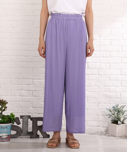 Cutie Blonde（キューティーブロンド）の「◆シアープリーツパンツ（その他パンツ・レディース・ブラック/キャメル/ライトベージュ/ライトブルー・02/03）」の5枚目の写真