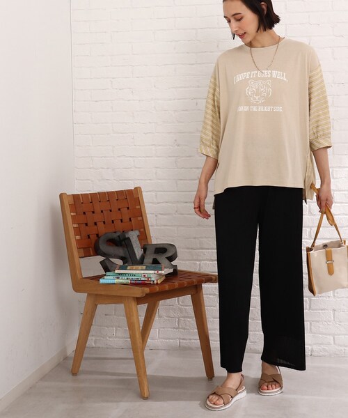 Cutie Blonde（キューティーブロンド）の「◆シアープリーツパンツ（その他パンツ・レディース・ブラック/キャメル/ライトベージュ/ライトブルー・02/03）」の14枚目の写真