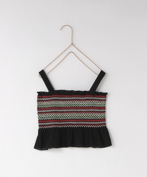 LOWRYS FARM（ローリーズファーム）の「スモッキングキャミソール　349258（キャミソール・キッズ・ホワイト/ブラック/ピンク・110cm/120cm/130cm/140cm/150cm）」の3枚目の写真