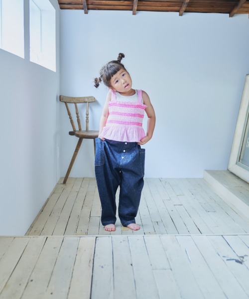 LOWRYS FARM（ローリーズファーム）の「スモッキングキャミソール　349258（キャミソール・キッズ・ホワイト/ブラック/ピンク・110cm/120cm/130cm/140cm/150cm）」の16枚目の写真