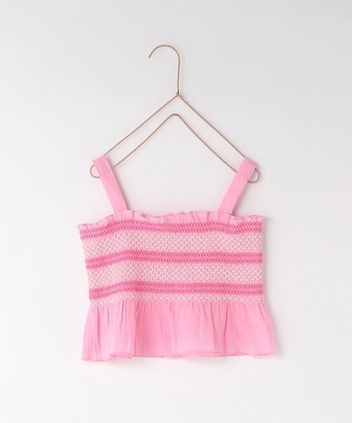 LOWRYS FARM（ローリーズファーム）の「スモッキングキャミソール　349258（キャミソール・キッズ・ホワイト/ブラック/ピンク・110cm/120cm/130cm/140cm/150cm）」の21枚目の写真