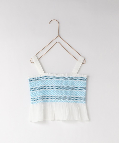 LOWRYS FARM（ローリーズファーム）の「スモッキングキャミソール　349258（キャミソール・キッズ・ホワイト/ブラック/ピンク・110cm/120cm/130cm/140cm/150cm）」の7枚目の写真