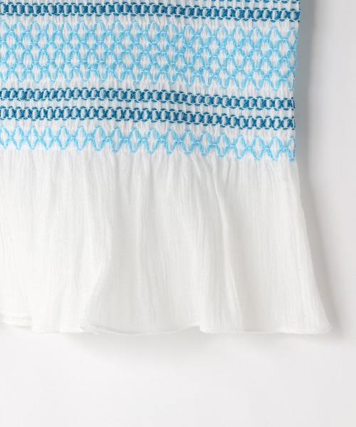 LOWRYS FARM（ローリーズファーム）の「スモッキングキャミソール　349258（キャミソール・キッズ・ホワイト/ブラック/ピンク・110cm/120cm/130cm/140cm/150cm）」の5枚目の写真