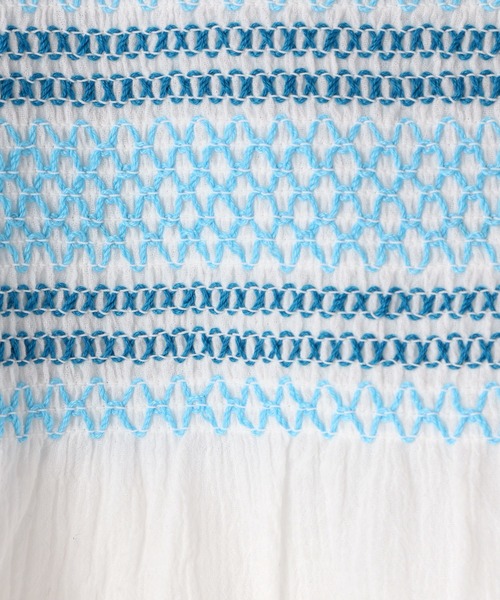 LOWRYS FARM（ローリーズファーム）の「スモッキングキャミソール　349258（キャミソール・キッズ・ホワイト/ブラック/ピンク・110cm/120cm/130cm/140cm/150cm）」の12枚目の写真