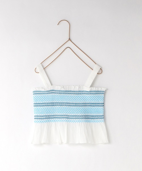 LOWRYS FARM（ローリーズファーム）の「スモッキングキャミソール　349258（キャミソール・キッズ・ホワイト/ブラック/ピンク・110cm/120cm/130cm/140cm/150cm）」の17枚目の写真