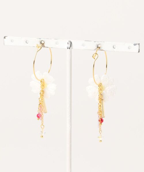 tone（トーン）の「【MUURABBTI】可愛いお花の フープピアス(MA)（ピアス（両耳用）・レディース・ゴールド・FREE）」の3枚目の写真