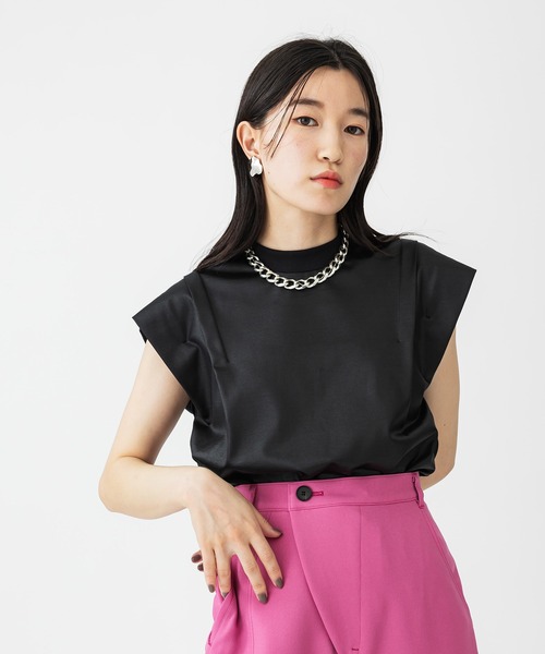 UNITED TOKYO（ユナイテッドトウキョウ）の「パレスシャインノースリーブカットソー（Tシャツ/カットソー・レディース・ホワイト/ブラック/グリーン・FREE）」の15枚目の写真