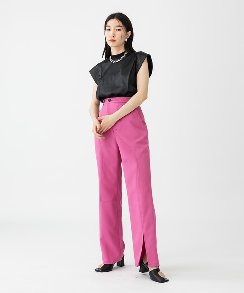 UNITED TOKYO（ユナイテッドトウキョウ）の「パレスシャインノースリーブカットソー（Tシャツ/カットソー・レディース・ホワイト/ブラック/グリーン・FREE）」の5枚目の写真