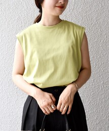 SHIPS | スビンコットンフレンチスリーブプルオーバー◆(Tシャツ/カットソー)