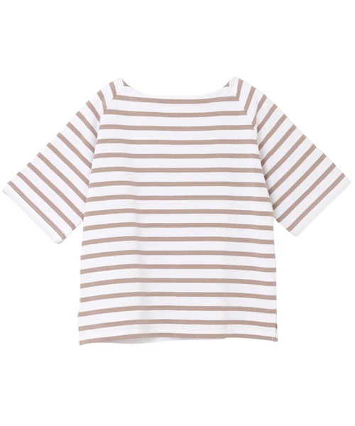 andme(アンドミー)の「コットン天竺ボートネックラグランボーダーTシャツ(Tシャツ/カットソー・レディース・ブラック/ホワイト×ブラック/ベージュ系その他/ホワイト×ピンク/ホワイト×ブルー/ホワイト×イエロー・M)」の16枚目の写真