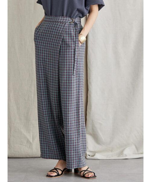 AMERICAN HOLIC(アメリカンホリック)の「リネンブレンドサイドベルトパンツ(その他パンツ・レディース・ブルー/ベージュ・L/S/M)」の16枚目の写真