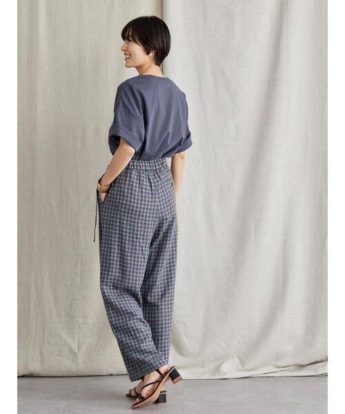 AMERICAN HOLIC(アメリカンホリック)の「リネンブレンドサイドベルトパンツ(その他パンツ・レディース・ブルー/ベージュ・L/S/M)」の8枚目の写真