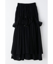 ENFOLD | シアーコットン レイヤードフリルSKIRT(スカート)