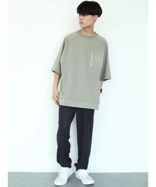 CRAFT STANDARD BOUTIQUE(クラフトスタンダードブティック)の「布帛切り替えTEE-C *(Tシャツ/カットソー・メンズ・グレイッシュベージュ/オフホワイト/レッド/マスタード・L/LL/M)」の12枚目の写真