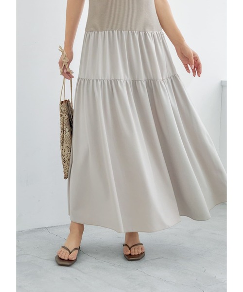 STYLE DELI(スタイルデリ)の「【LUXE】カシュクールT付き切替タンクワンピース(ワンピース・レディース・ブルー/グレイッシュベージュ・01/02)」の22枚目の写真