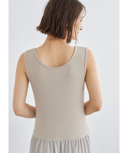 STYLE DELI(スタイルデリ)の「【LUXE】カシュクールT付き切替タンクワンピース(ワンピース・レディース・ブルー/グレイッシュベージュ・01/02)」の19枚目の写真
