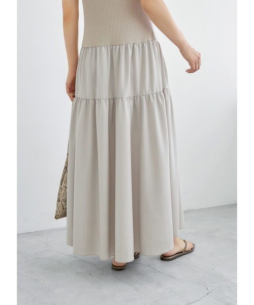 STYLE DELI(スタイルデリ)の「【LUXE】カシュクールT付き切替タンクワンピース(ワンピース・レディース・ブルー/グレイッシュベージュ・01/02)」の16枚目の写真