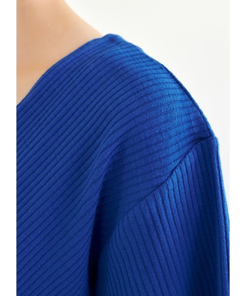 STYLE DELI(スタイルデリ)の「【LUXE】カシュクールT付き切替タンクワンピース(ワンピース・レディース・ブルー/グレイッシュベージュ・01/02)」の5枚目の写真