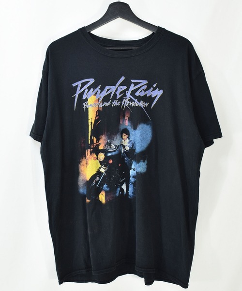 VINTAGE(ヴィンテージ)の「【ヴィンテージ古着】PRINCE / プリンス 'Purple Rain パープル・レイン' ロゴ プリントTシャツ(Tシャツ/カットソー・メンズ・ブラック・LARGE)」の1枚目の写真