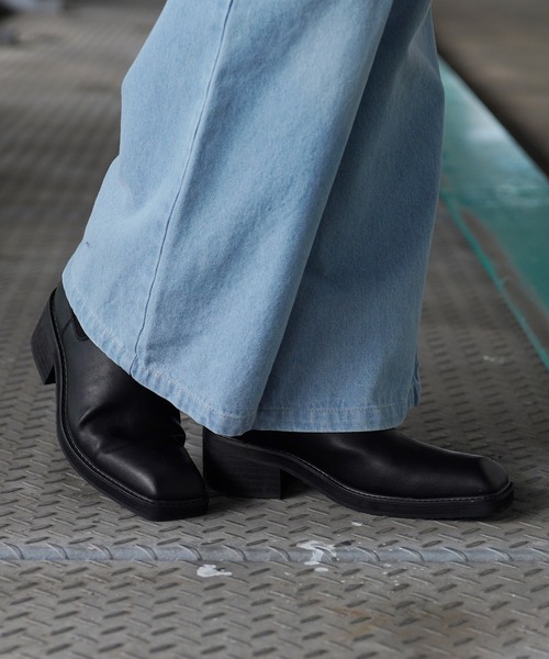 G.O.C（ジーオーシー）の「スクエア トゥー ヒール ブーツ（ブーツ・メンズ・ブラック・SMALL/MEDIUM/LARGE）」の4枚目の写真