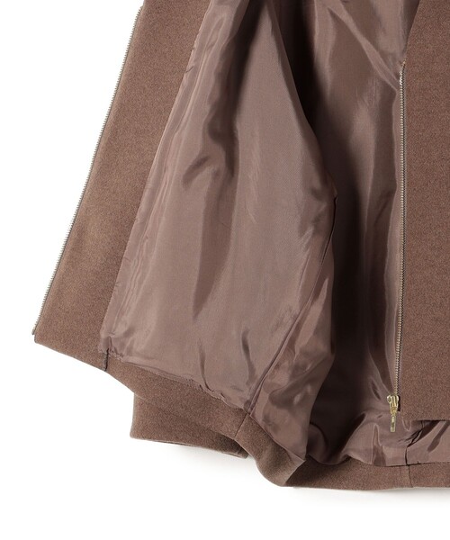 コクーンジップブルゾン　ブラウン SHIPS（シップス）の「〈手洗い可能〉コクーンジップブルゾン 22FW
