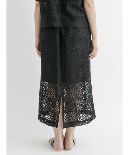 Te chichi TERRASSE(テチチテラス)の「クロシェ柄レーススカート【セットアップ可】(スカート・レディース・オフホワイト/ブラウン/ブラック・フリ-)」の15枚目の写真