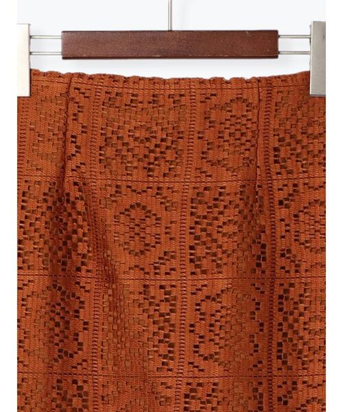 Te chichi TERRASSE(テチチテラス)の「クロシェ柄レーススカート【セットアップ可】(スカート・レディース・オフホワイト/ブラウン/ブラック・フリ-)」の21枚目の写真