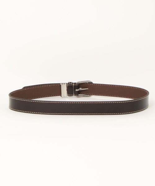 Editors Draw（エディターズドロー）の「ステッチ ロングサイズベルト（ベルト・メンズ・ブラック/ダークブラウン・FREE）」の4枚目の写真