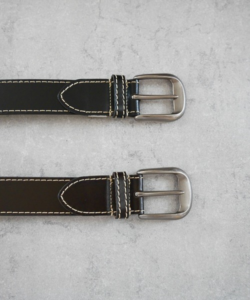 Editors Draw（エディターズドロー）の「ステッチ ロングサイズベルト（ベルト・メンズ・ブラック/ダークブラウン・FREE）」の3枚目の写真