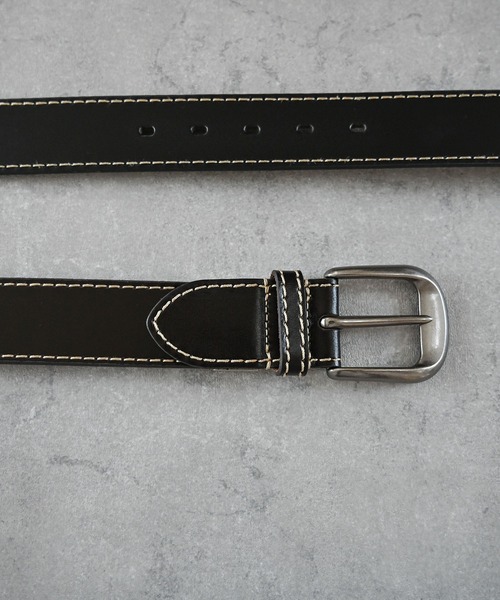 Editors Draw（エディターズドロー）の「ステッチ ロングサイズベルト（ベルト・メンズ・ブラック/ダークブラウン・FREE）」の5枚目の写真