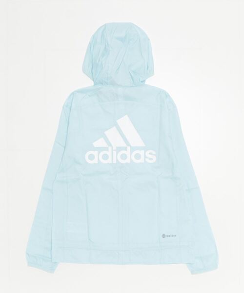 adidas（アディダス）の「AEROREADY ロゴ ランニングウインドブレーカー / アディダス（レディース）（ナイロンジャケット・レディース・ブラック/ブルー・MEDIUM/SMALL/LARGE/X-LARGE/XX-LARGE）」の9枚目の写真