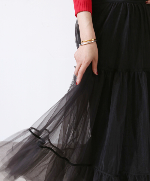 VERMEIL par iena（ヴェルメイユパーイエナ）の「チュールスカート