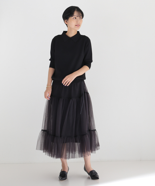 VERMEIL par iena（ヴェルメイユパーイエナ）の「チュールスカート