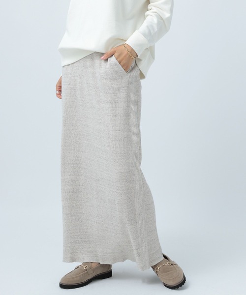 BAYFLOW（ベイフロー）の「サイドポイントリブスカート（スカート・レディース・ブラック/グレー/オフホワイト・SMALL/MEDIUM）」の15枚目の写真