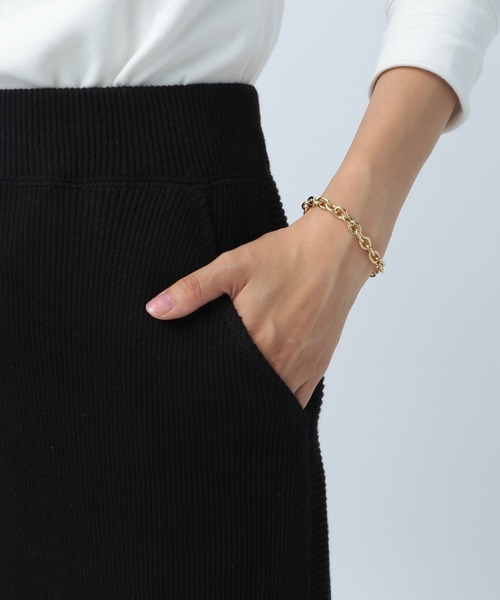 BAYFLOW（ベイフロー）の「サイドポイントリブスカート（スカート・レディース・ブラック/グレー/オフホワイト・SMALL/MEDIUM）」の16枚目の写真