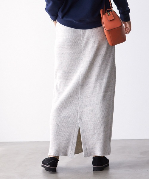 BAYFLOW（ベイフロー）の「サイドポイントリブスカート（スカート・レディース・ブラック/グレー/オフホワイト・SMALL/MEDIUM）」の4枚目の写真