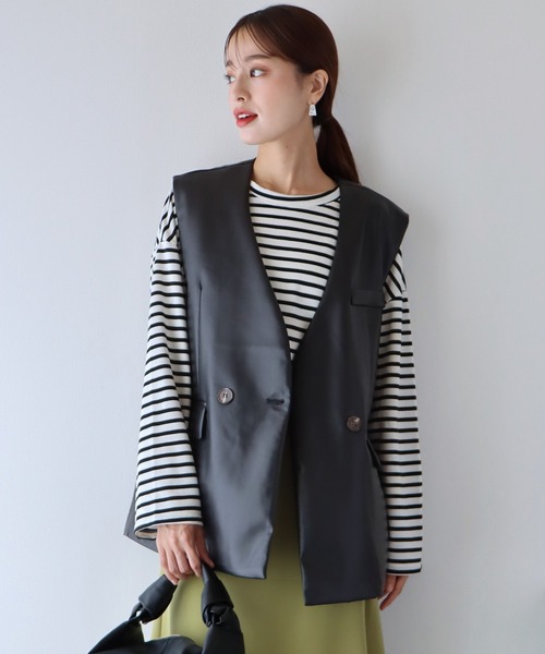 BLUEEAST（ブルーイースト）の「フェイクレザーベスト ジレ（ベスト