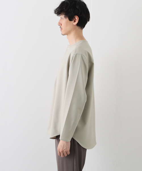 B.C STOCK（ベーセーストック）の「【LANATEC LEI / ラナテックレイ】 AMUNZEN HENLEY SH（シャツ/ブラウス・メンズ・ブラック/グレー・MEDIUM/LARGE）」の5枚目の写真