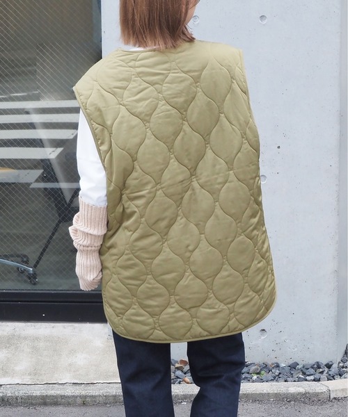 tiptop（ティップトップ）の「キルティングベスト（ベスト・レディース・ブラック/カーキ/アイボリー・FREE）」の10枚目の写真