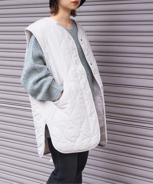 tiptop（ティップトップ）の「キルティングベスト（ベスト・レディース・ブラック/カーキ/アイボリー・FREE）」の18枚目の写真