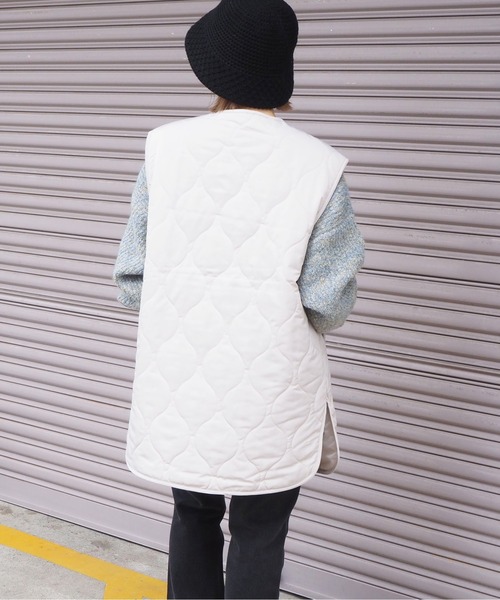 tiptop（ティップトップ）の「キルティングベスト（ベスト・レディース・ブラック/カーキ/アイボリー・FREE）」の21枚目の写真
