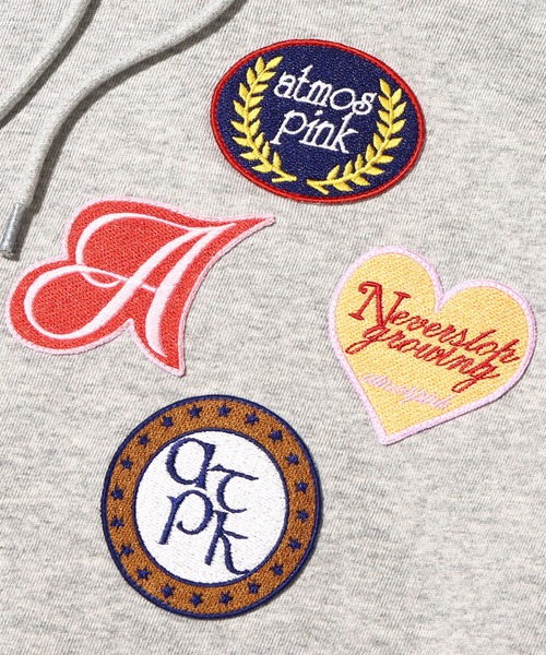 atmos pink(アトモスピンク)の「atmos pink ワッペンビッグフーディ / アトモスピンク ワッペンビッグフーディ(パーカー・レディース・ネイビー/グレー/カーキ・L/M)」の9枚目の写真