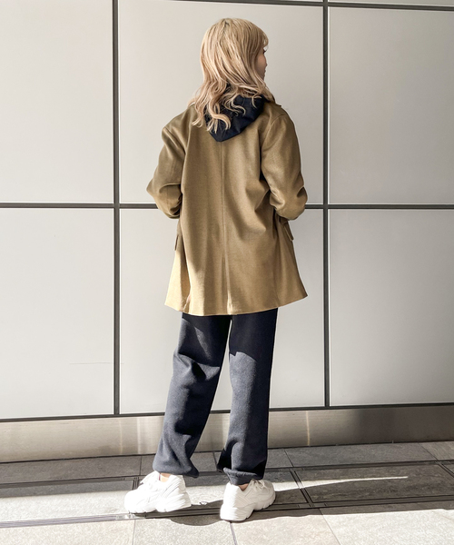 JOINT WORKS（ジョイントワークス）の「梳毛ブレンド2Bテーラージャケット（テーラードジャケット・レディース・ネイビー/キャメル・FREE）」の12枚目の写真