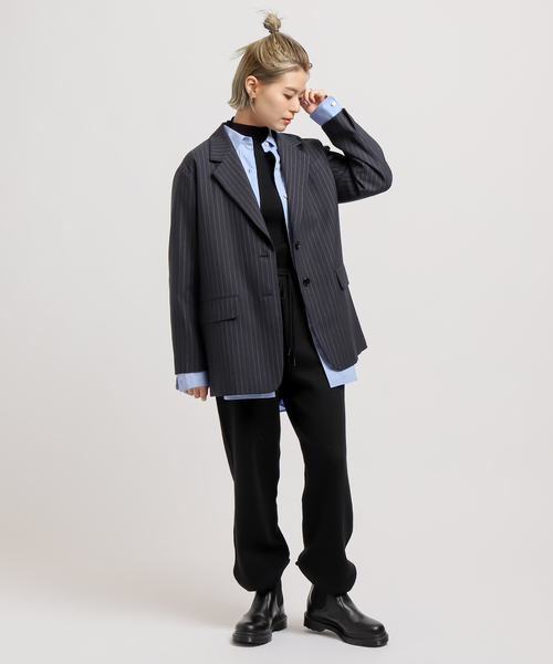 JOINT WORKS（ジョイントワークス）の「梳毛ブレンド2Bテーラージャケット（テーラードジャケット・レディース・ネイビー/キャメル・FREE）」の18枚目の写真