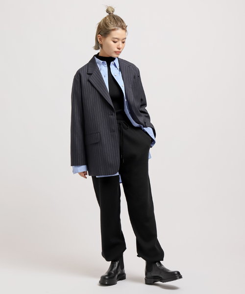 JOINT WORKS（ジョイントワークス）の「梳毛ブレンド2Bテーラージャケット（テーラードジャケット・レディース・ネイビー/キャメル・FREE）」の5枚目の写真