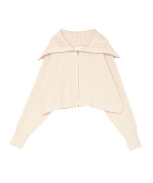 LAGUNAMOON(ラグナムーン)の「ZIPニットカーディガン(カーディガン/ボレロ・レディース・アイボリー/チャコールグレー/ベージュ・FREE)」の18枚目の写真