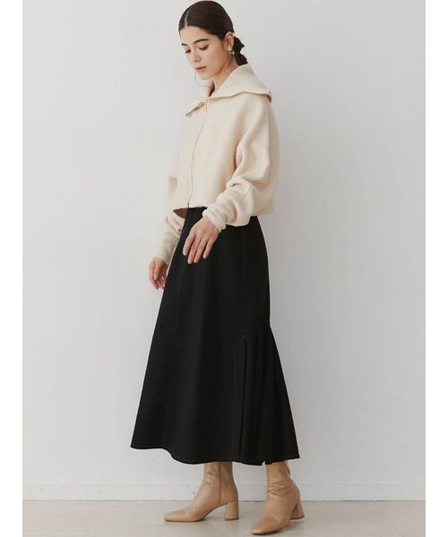 LAGUNAMOON(ラグナムーン)の「ZIPニットカーディガン(カーディガン/ボレロ・レディース・アイボリー/チャコールグレー/ベージュ・FREE)」の21枚目の写真