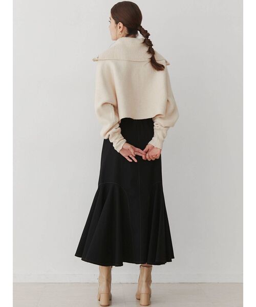 LAGUNAMOON(ラグナムーン)の「ZIPニットカーディガン(カーディガン/ボレロ・レディース・アイボリー/チャコールグレー/ベージュ・FREE)」の22枚目の写真