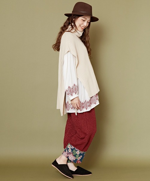 チャイハネ（チャイハネ）の「【チャイハネ】ジプレパッチワークパンツ（その他パンツ・レディース・ブラック/レッド/ベージュ・FREE）」の18枚目の写真