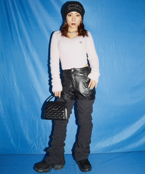 atmos pink（アトモスピンク）の「atmos pink デザインフェザーニット / アトモスピンク デザインフェザーニット（ニット/セーター・レディース・ブラック/ピンク/ホワイト・S/M）」の21枚目の写真